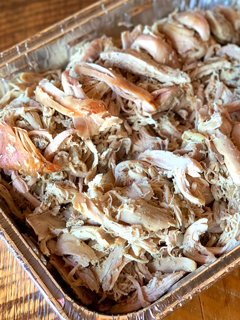 1/2 Pan Pulled All White Meat